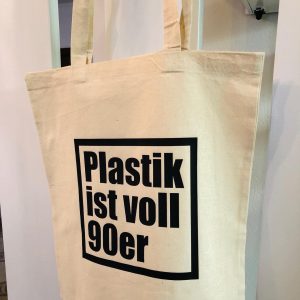 Tasche "Plastik ist voll 90er" Beutel / Jutebeutel