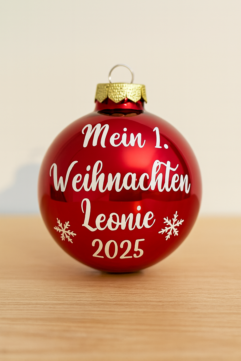 Personalisierte Weihnachtskugel "mein 1. Weihnachten" & Name aus Glas