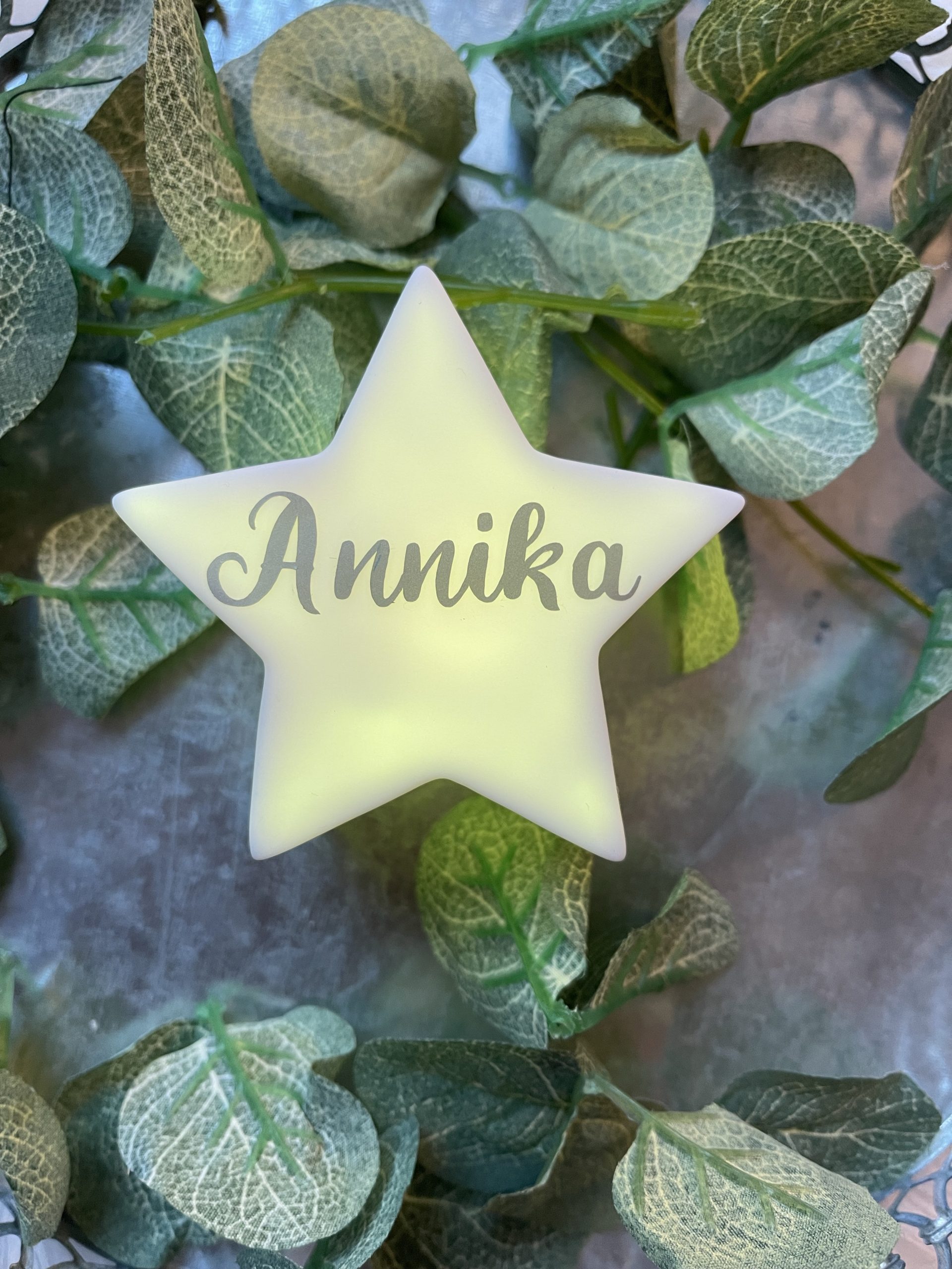 Kleiner Leuchtstern mit Namen LED Stern personalisiert Geschenk zur Geburt * Weihnachten / Nachtlicht mit Farbwechsel – Bild 8