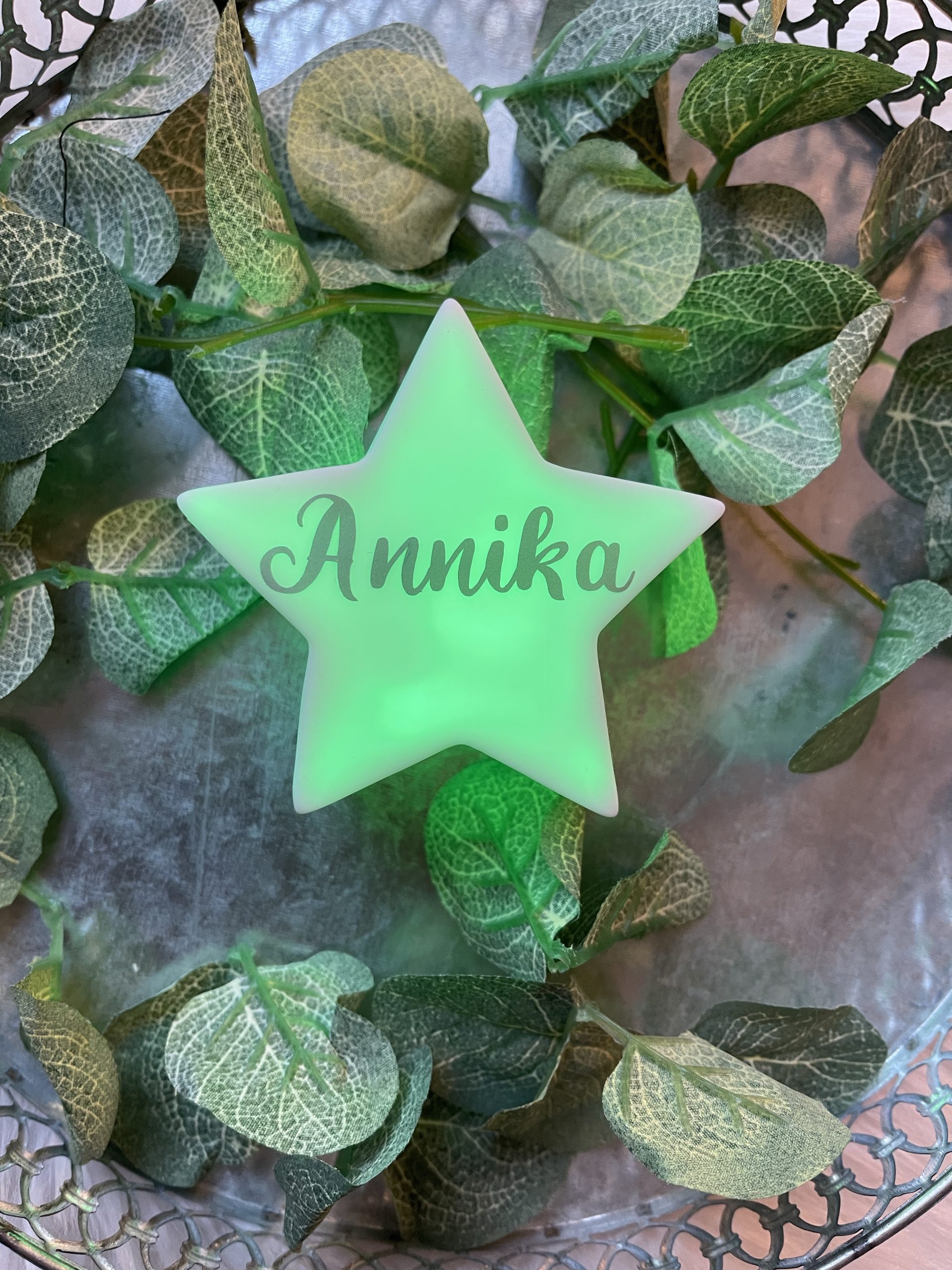 Kleiner Leuchtstern mit Namen LED Stern personalisiert Geschenk zur Geburt * Weihnachten / Nachtlicht mit Farbwechsel – Bild 9