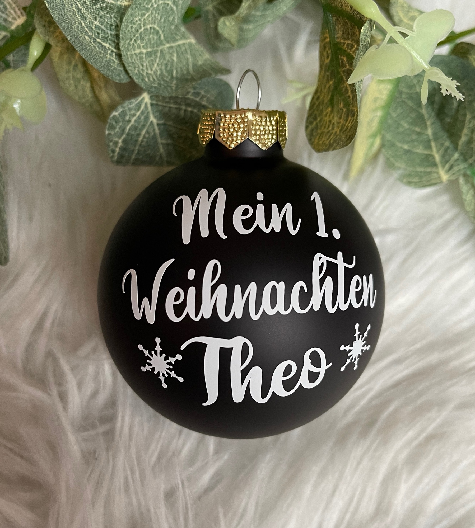 Personalisierte Weihnachtskugel "mein 1. Weihnachten" & Name aus Glas – Bild 9